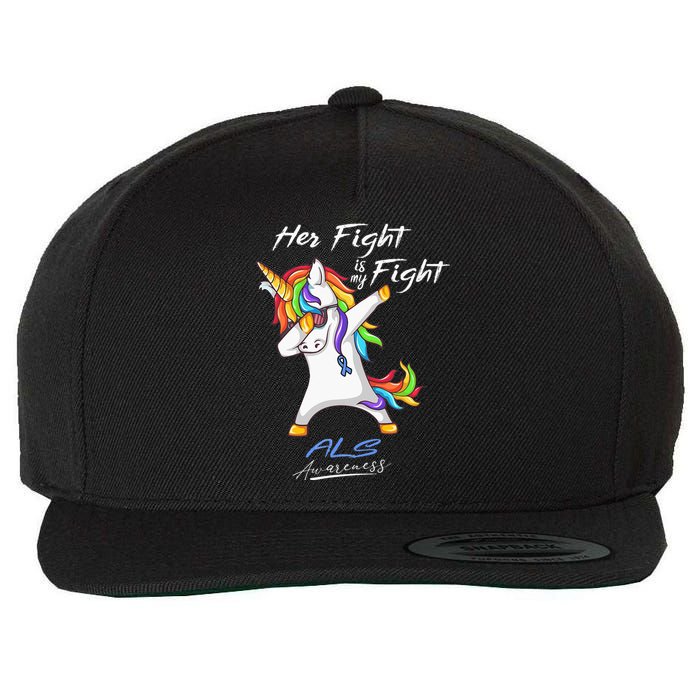 Her Fight Is My Fight ALS Awareness Wool Snapback Cap