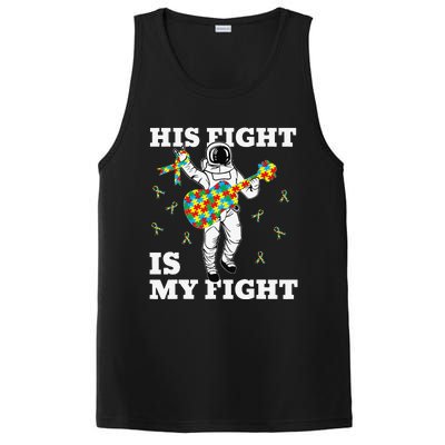 His Fight Is My Fight Astronaut Autism Awareness PosiCharge Competitor Tank