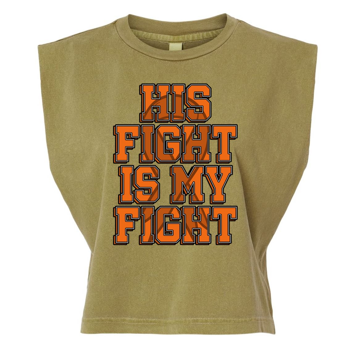 His Fight Is My Fight Sensory Processing Disorder Warrior Gift Garment-Dyed Women's Muscle Tee