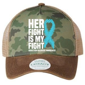 Her Fight Is My Fight Addiction Recovery Awareness Gift Legacy Tie Dye Trucker Hat