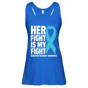 Her Fight Is My Fight Addiction Recovery Awareness Gift Ladies Essential Flowy Tank