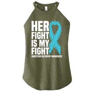 Her Fight Is My Fight Addiction Recovery Awareness Gift Women’s Perfect Tri Rocker Tank