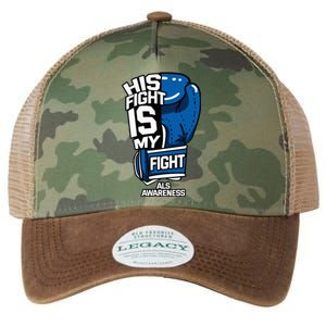 His Fight Is My Fight ALS MND Lou Gehrig's Disease Idea Legacy Tie Dye Trucker Hat