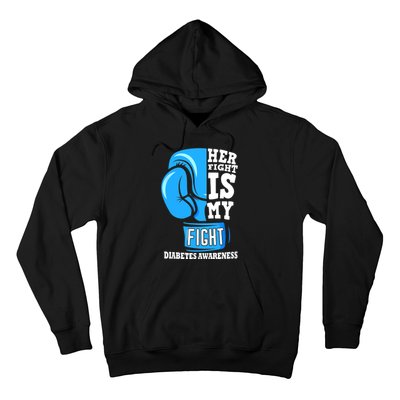 Her Fight Is My Fight Boxing Glove Diabetes Awareness Month Hoodie