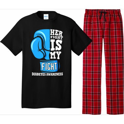 Her Fight Is My Fight Boxing Glove Diabetes Awareness Month Pajama Set