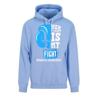 Her Fight Is My Fight Boxing Glove Diabetes Awareness Month Unisex Surf Hoodie