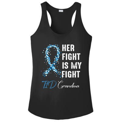 Her Fight Is My Fight T1D Grandma Type 1 Diabetes Awareness Ladies PosiCharge Competitor Racerback Tank