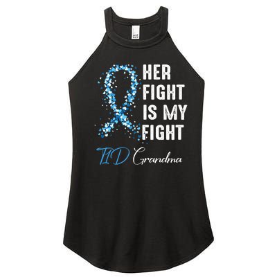 Her Fight Is My Fight T1D Grandma Type 1 Diabetes Awareness Women’s Perfect Tri Rocker Tank