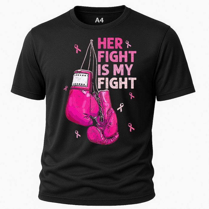 Her Fight Is My Fight Breast Cancer Awareness Pink Ribbons Cooling Performance Crew T-Shirt