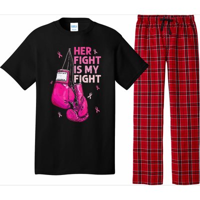 Her Fight Is My Fight Breast Cancer Awareness Pink Ribbons Pajama Set