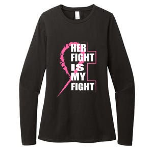 Her Fight Is My Fight Breast Cancer Womens CVC Long Sleeve Shirt