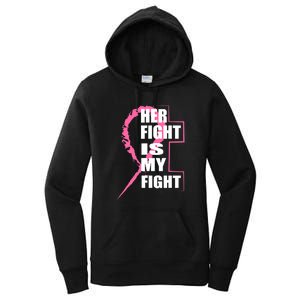 Her Fight Is My Fight Breast Cancer Women's Pullover Hoodie