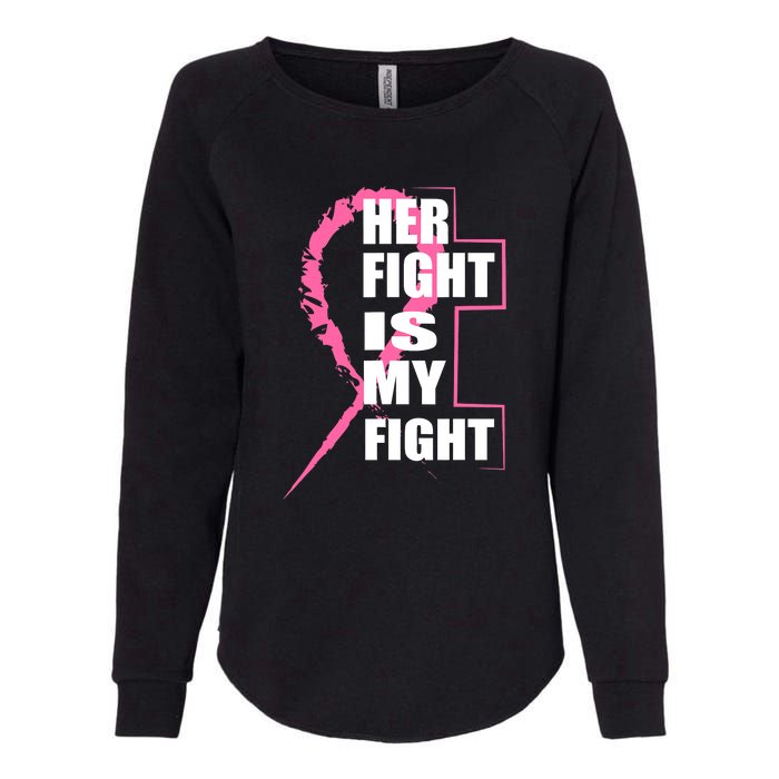 Her Fight Is My Fight Breast Cancer Womens California Wash Sweatshirt