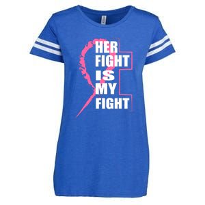 Her Fight Is My Fight Breast Cancer Enza Ladies Jersey Football T-Shirt