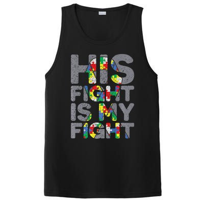 His Fight Is My Fight Autism Awareness PosiCharge Competitor Tank