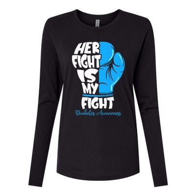 Her Fight Is My Fight T1D Mom Type 1 Diabetes Awareness Womens Cotton Relaxed Long Sleeve T-Shirt