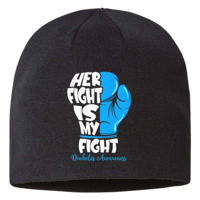 Her Fight Is My Fight T1D Mom Type 1 Diabetes Awareness Sustainable Beanie