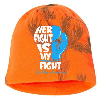 Her Fight Is My Fight T1D Mom Type 1 Diabetes Awareness Kati - Camo Knit Beanie