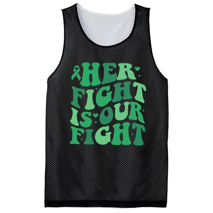 Her Fight Is Our Fight Liver Cancer Support Squad Mesh Reversible Basketball Jersey Tank