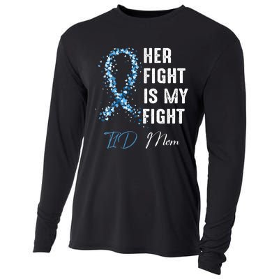 Her Fight Is My Fight T1D Mom Type 1 Diabetes Awareness Cooling Performance Long Sleeve Crew