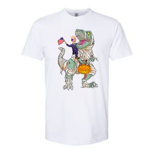 Halloween Funny Joe Biden Riding T Rex Happy 4th Of July Softstyle CVC T-Shirt