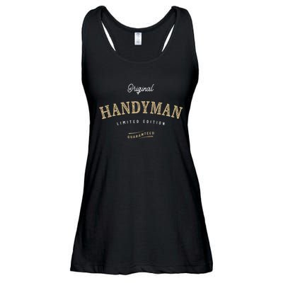 Handyman Funny Job Title Profession Birthday Worker Ladies Essential Flowy Tank