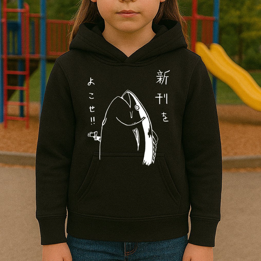 Harajuku Fish Japanese Anime And Manga Design Gift Kids Hoodie