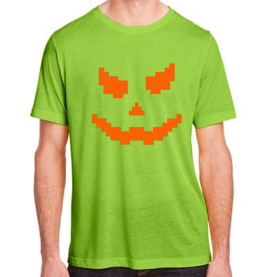 Halloween Funny Jack O Lantern Pumpkin Evil Smile Pixel Game Gift Adult ChromaSoft Performance T-Shirt