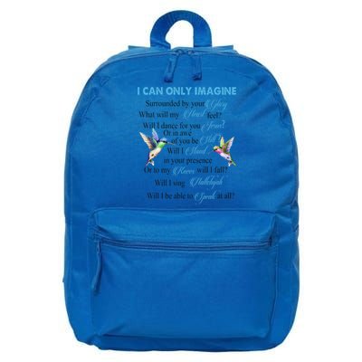 Hummingbirds Faith Jesus I Can Imagine Christian Religious 16 in Basic Backpack