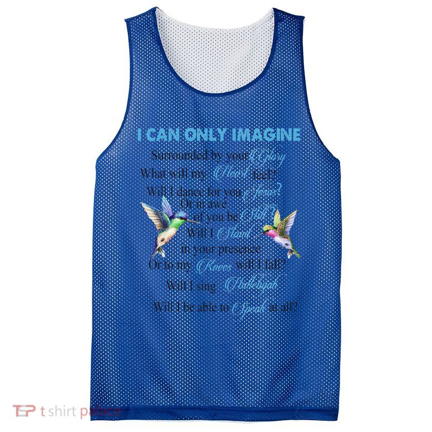 Hummingbirds Faith Jesus I Can Imagine Christian Religious Mesh Reversible Basketball Jersey Tank