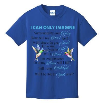 Hummingbirds Faith Jesus I Can Imagine Christian Religious Kids T-Shirt