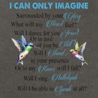 Hummingbirds Faith Jesus I Can Imagine Christian Religious Cotton Canvas Backpack