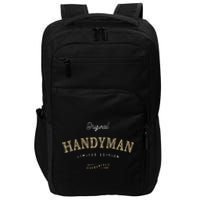 Handyman Funny Job Title Profession Birthday Worker Impact Tech Backpack