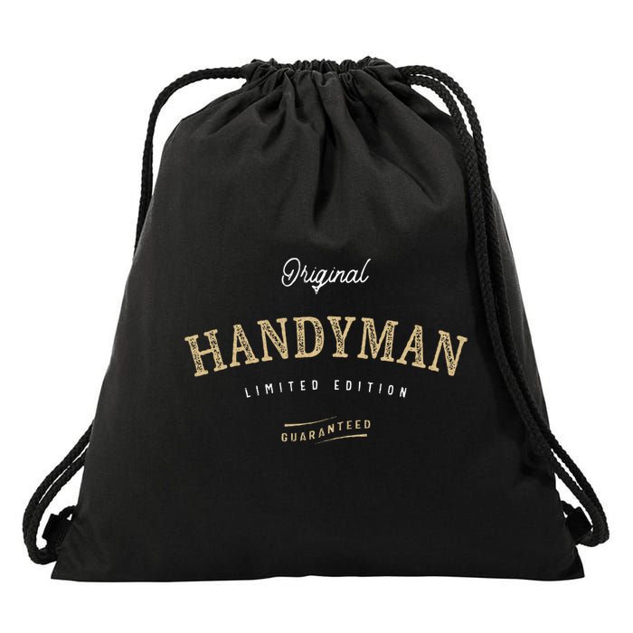 Handyman Funny Job Title Profession Birthday Worker Drawstring Bag