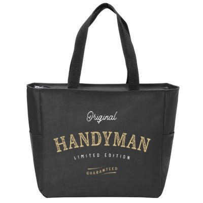 Handyman Funny Job Title Profession Birthday Worker Zip Tote Bag