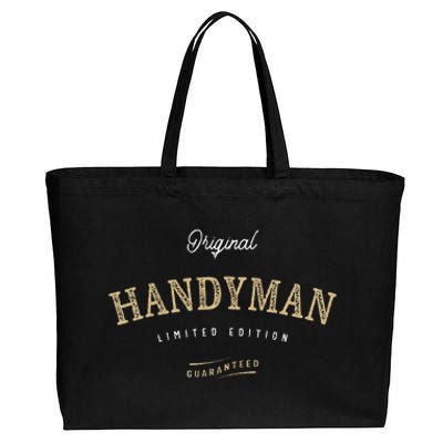 Handyman Funny Job Title Profession Birthday Worker Cotton Canvas Jumbo Tote