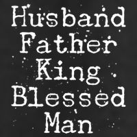 Husband Father King Blessed Man 7 Panel Mesh Trucker Snapback Hat