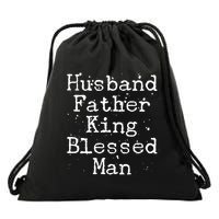 Husband Father King Blessed Man Drawstring Bag