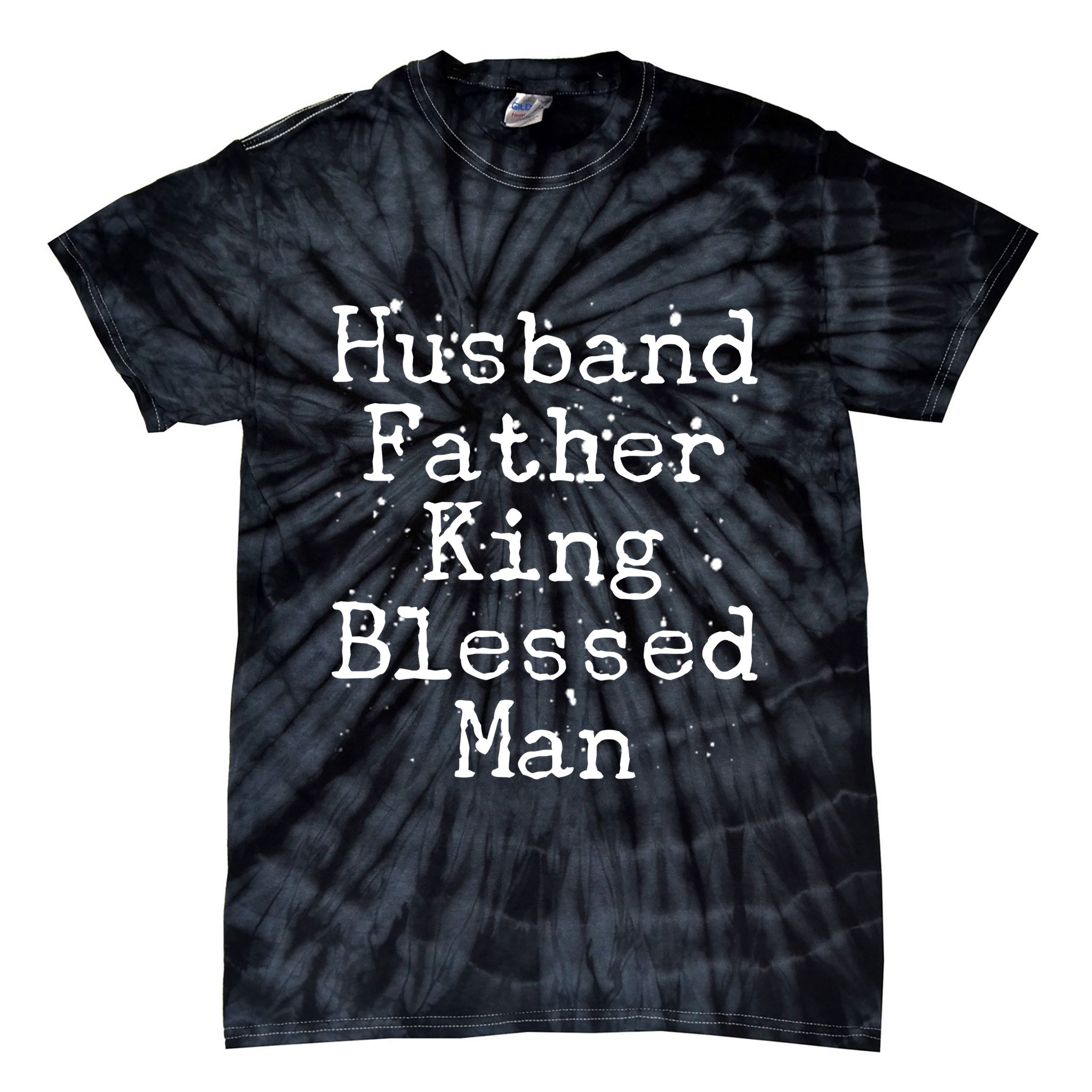 Husband Father King Blessed Man Tie-Dye T-Shirt