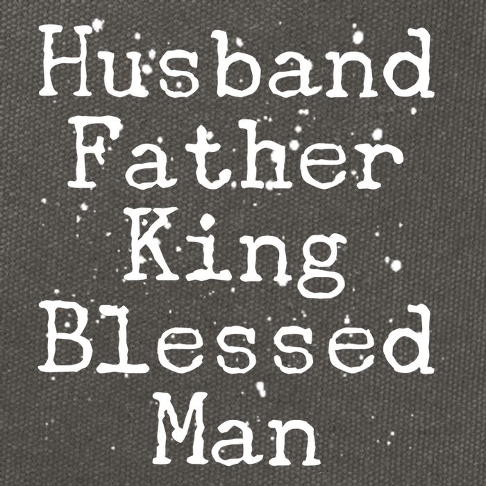 Husband Father King Blessed Man Cotton Canvas Backpack