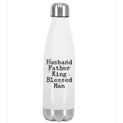 Husband Father King Blessed Man Stainless Steel Insulated Water Bottle