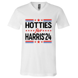 Hotties For Kamala Harris 2024 V-Neck T-Shirt