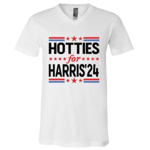 Hotties For Kamala Harris 2024 V-Neck T-Shirt