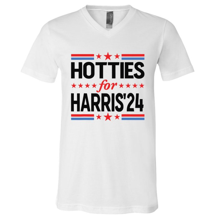 Hotties For Kamala Harris 2024 V-Neck T-Shirt