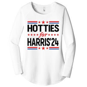 Hotties For Kamala Harris 2024 Women's Perfect Tri Tunic Long Sleeve Shirt