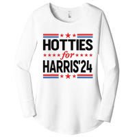 Hotties For Kamala Harris 2024 Women's Perfect Tri Tunic Long Sleeve Shirt