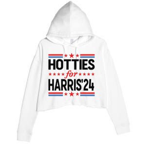 Hotties For Kamala Harris 2024 Crop Fleece Hoodie