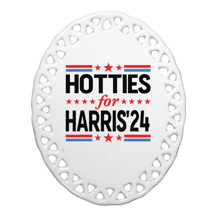 Hotties For Kamala Harris 2024 Ceramic Oval Ornament