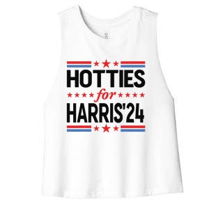 Hotties For Kamala Harris 2024 Women's Racerback Cropped Tank