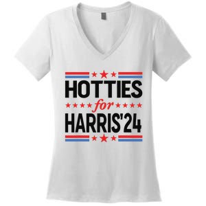 Hotties For Kamala Harris 2024 Women's V-Neck T-Shirt